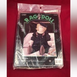Rag Doll, Kid Denim, Hobby Kraft Inc, Vintage, New And Unopened